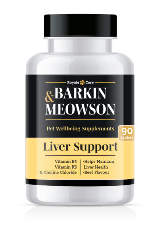 Dietary supplement for dogs and cats, B&M Liver Support 90 tablets.