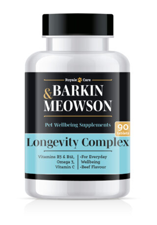 Dietary supplement for dogs and cats, B&M Longevity Complex 90 tablets.